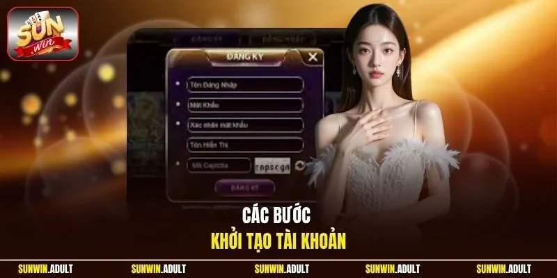 Các bước khởi tạo tài khoản